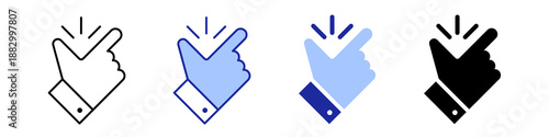 Snap of fingers icon vector. easy actions and satisfying results symbol. vector illustration