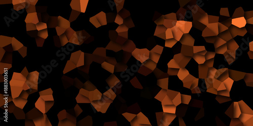orange Broken Stained Glass Background with black lines. Broken glass effect texture vector design .Geometric Irregular Shapes, 3D Shadow Effect, .Multicolored geometric wattled mosaic pattern .
