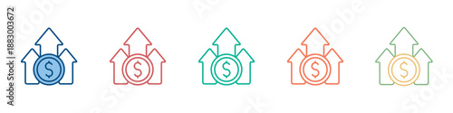 Profit Icon Set Multiple Style Collection 
