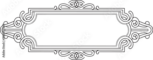 Ornate Scrollwork Header or Divider Illustration