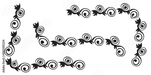 Hand drawn vintage ornate elements, scroll, dividers, wreaths, border frames. Floral ornamental set. Vector hand drawn illustration for greeting cards, wedding invitations. Copy space.