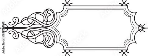 Calligraphy Ornament Horizontal Frame Vector
