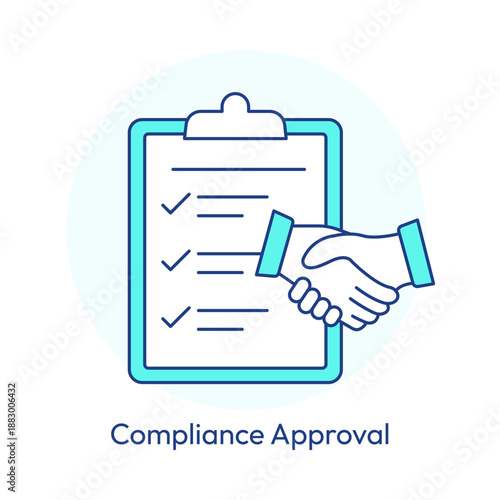 Tax compliance approval and official financial agreement icon with editable stroke.