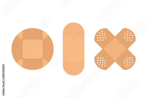 Various Band Aid Shapes and Sizes for Wound Care and First Aid Treatment Options