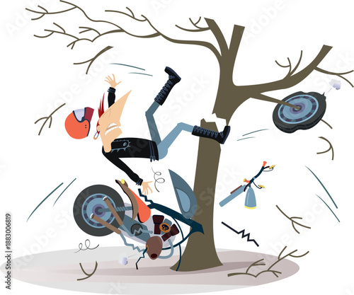 Crash of the motorcycle