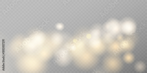 Soft Glow Bokeh PNG Overlay with Abstract Light Background and Blurred Texture