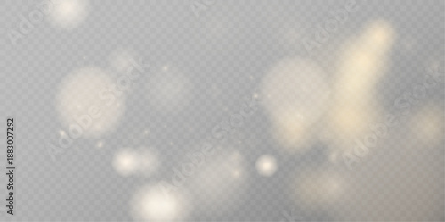 Soft Glow Bokeh PNG Overlay with Abstract Light Background and Blurred Texture