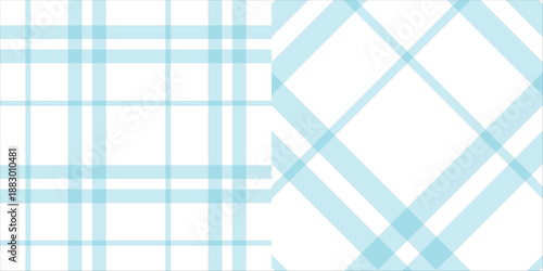 White and Light Blue Checkered Pattern Design for Fabric