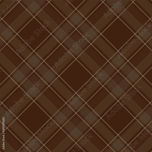 Brown Plaid Pattern Design for Fabric and Textile Background
