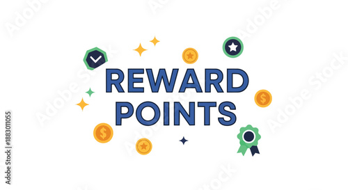 Vibrant vector illustration showcasing reward points accumulation for loyalty programs digital incentives and customer appreciation financial