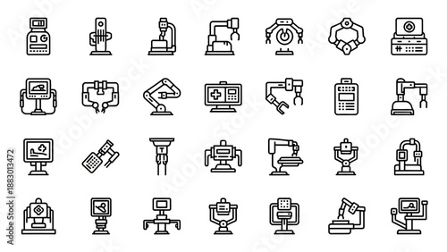 Collection of business communication icons.