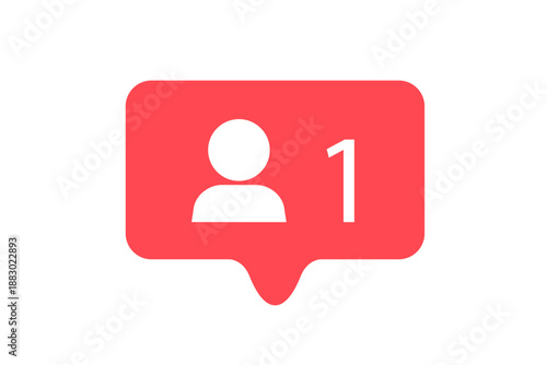 vector Follower notification clip art isolated on transparent background