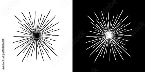 Dynamic abstract spiral sound wave rhythm lines. Circular spiral sound wave rhythm of lines. Circular futuristic abstract lines, black and white background.	
