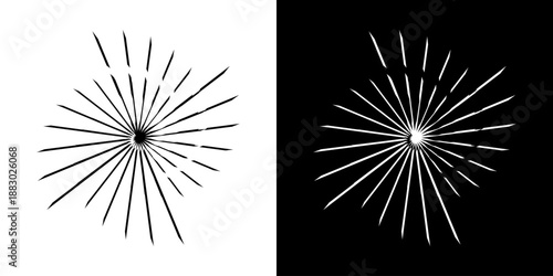 Dynamic abstract spiral sound wave rhythm lines. Circular spiral sound wave rhythm of lines. Circular futuristic abstract lines, black and white background.	