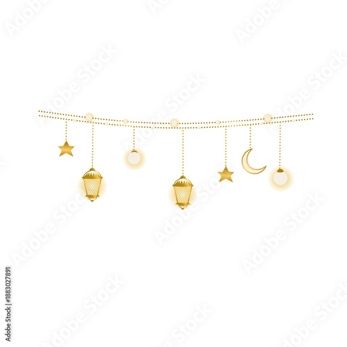 Gold ramadan lantern 