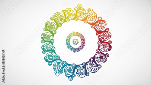 Remote Work Workspace Setup with Laptop Coffee Mug and Indoor Plants Flat Vector Illustration