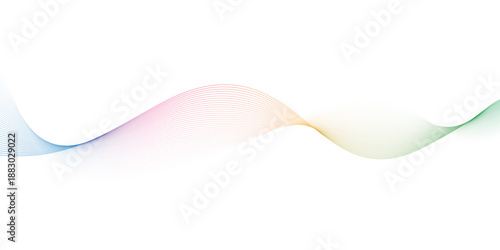 Abstract, colorful wavy line, line wave, vector