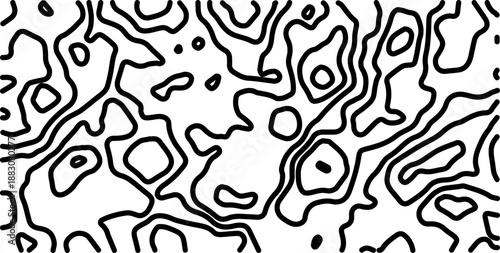 Abstract Dynamic Organic Line Art Pattern Design