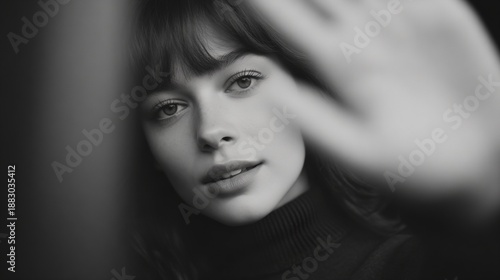 Wallpaper Mural Woman with dark hair Torontodigital.ca