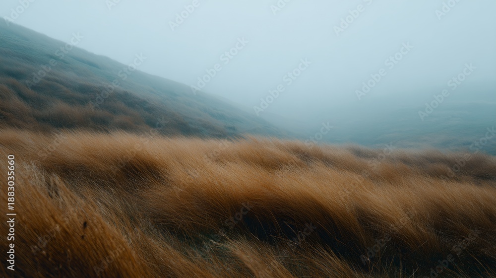 custom made wallpaper toronto digitalField of tall grass with a foggy sky in the background