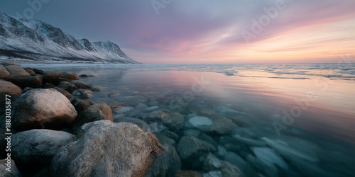 Wallpaper Mural Rocky shoreline with a body of water in the background Torontodigital.ca