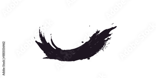 Vector illustration of black ink splashes and paint splatters on a white background with grunge stains and fresh droplets creating a macro nature design