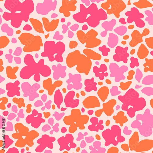 Beautiful floral seamless pattern. Cute natural background with small flowers. Hand drawn grunge flowers wallpaper. Simple daisy vector print for spring textile, fabric design