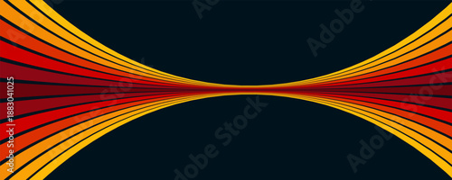 Abstract background of rainbow groovy Wavy Line design in 1970s Hippie Retro style. Vector pattern ready to use for cloth, textile, wrap and other,vector Eps10.