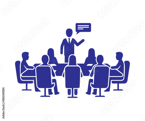 business people meeting icon