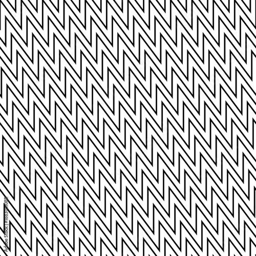 Zigzag lines. Jagged stripes. Seamless surface pattern design with wavy linear ornament. Repeated chevrons wallpaper. Digital paper for page fills, web designing, textile print. Vector illustration.
