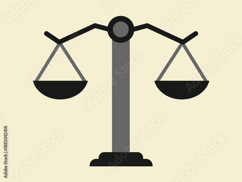 Scales of justice balance icon.
