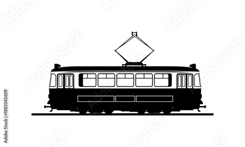 Vintage Tram Illustration