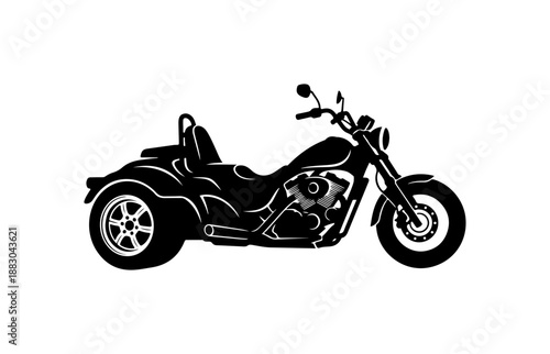 Black Motorcycle SVG Illustration
