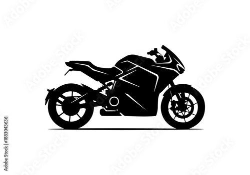 Modern Electric Motorcycle Silhouette
