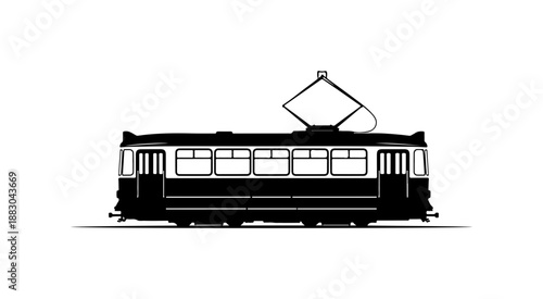 Vintage Tram Illustration