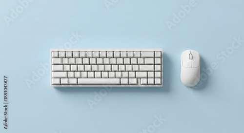 Fototapeta computer keyboard and mouse