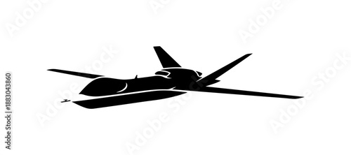 Silhouette of a Jet Flying