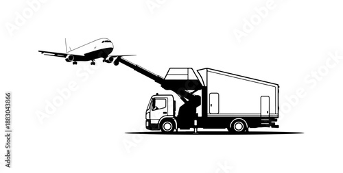 Aircraft Loading onto Transport Truck