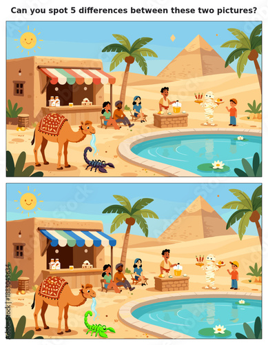 Spot the Difference Kids Activity Sheet – Fun Puzzles & Brain Teasers for Children | Educational Games & Challenges