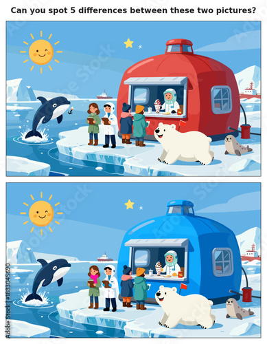 Spot the Difference Kids Activity Sheet – Fun Puzzles & Brain Teasers for Children | Educational Games & Challenges