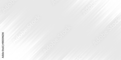 Abstract white halftone background with soft gradient texture and minimal dot pattern, clean modern design for corporate branding, business presentation, website header, brochure, poster and creative 