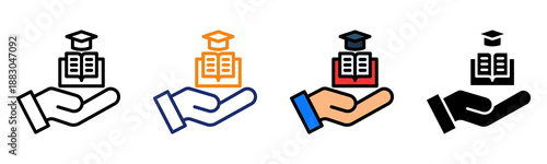 Learning Support Icon Multiple Style Collection Set 