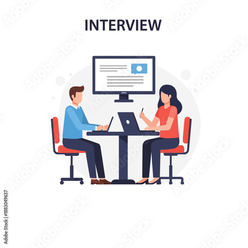 Job Interview: Two Professionals Discussing Opportunities at a Table