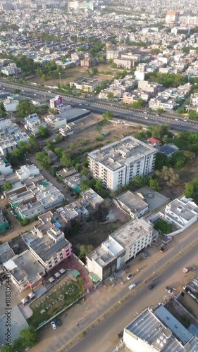 aerial view of city