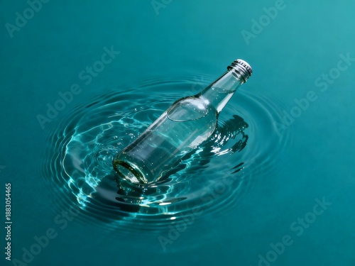 bottle on water