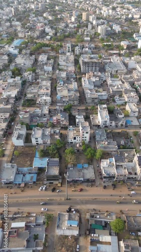 aerial view of residential area
