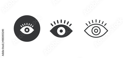 Eye icon. Multi series icon. Perfect pixel isolated on white background. Vector illustration