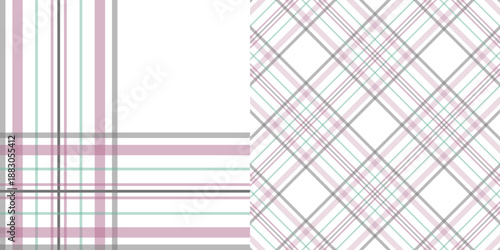 Pastel Plaid Pattern with Soft Pink and Green Hues