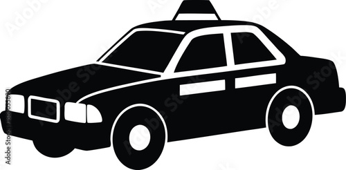 black and white taxi