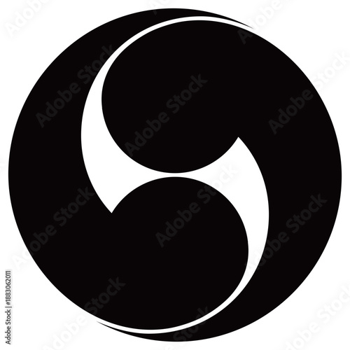 家紋です。右二つ巴といいます。